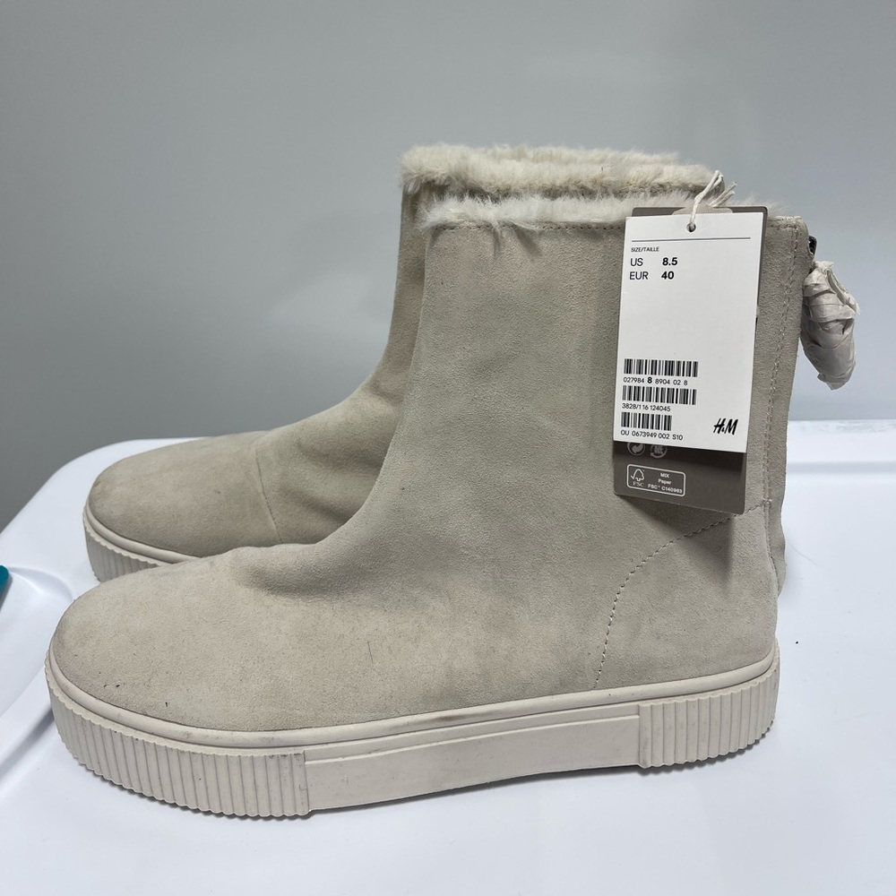 H&M boot - light grey. Never worn, tags on.